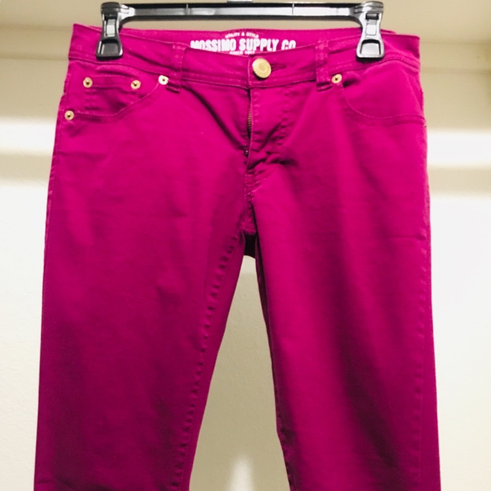 Shocking pink jeans